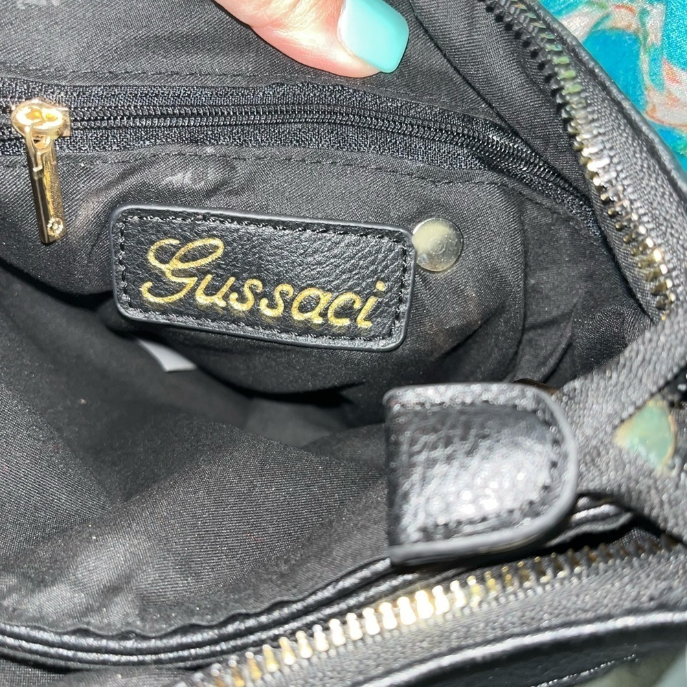 Gussaci Haute Couture Luxury Leather Black Crossbody - Picture 12 of 12